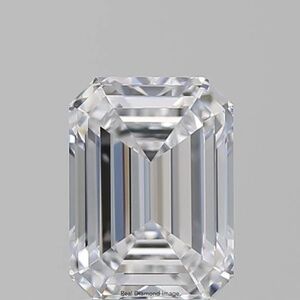 Emerald Mossianite  10x8mm White Gold